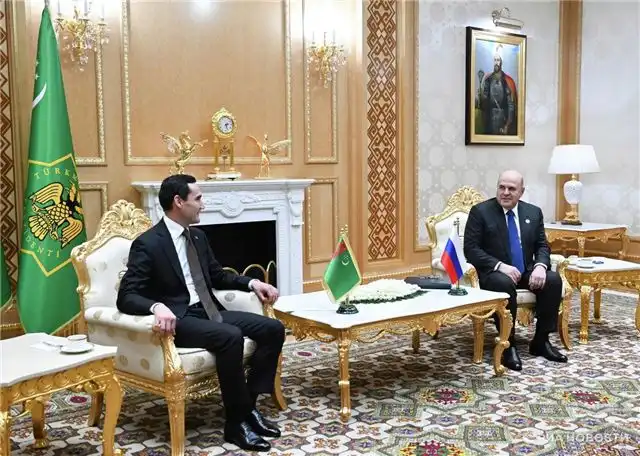 Мишустин донёс личное послание Путина президенту Туркменистана Бердыму...